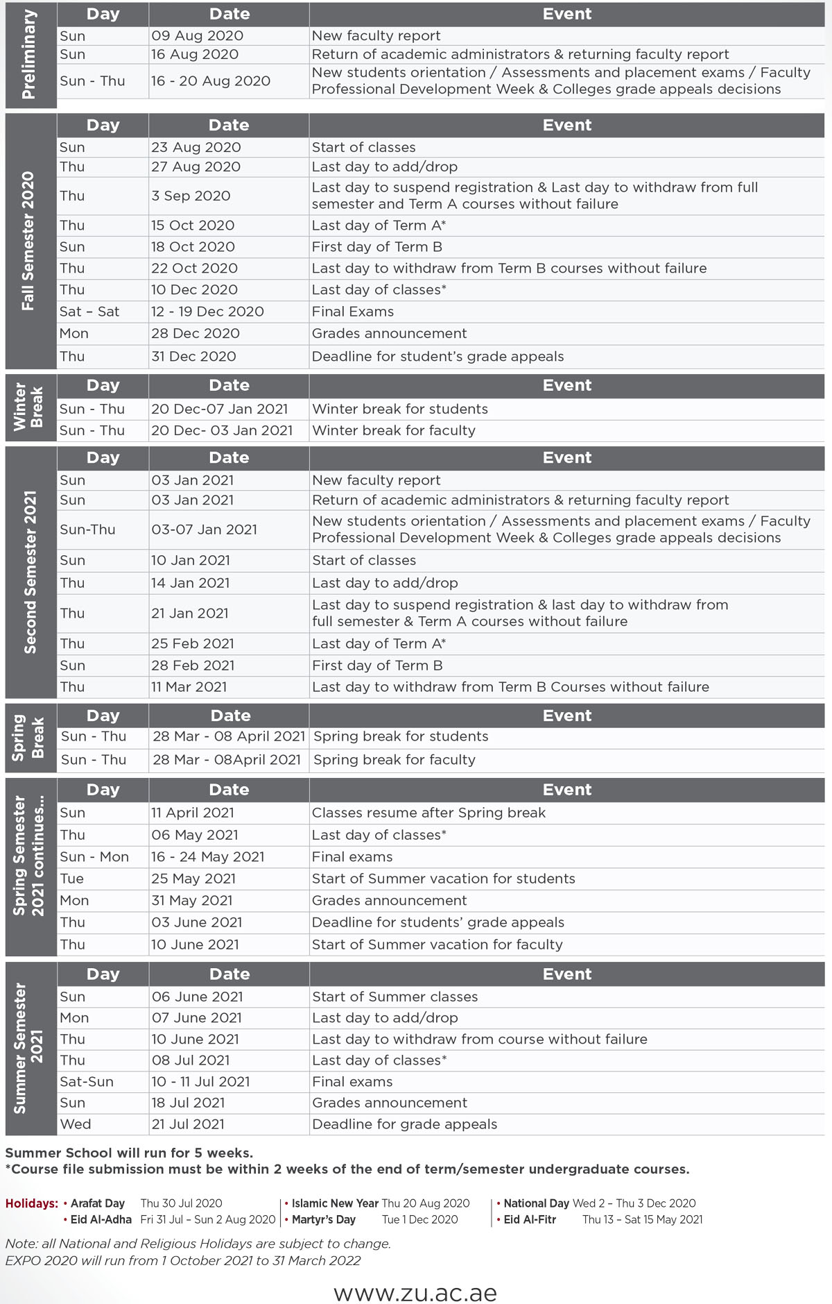 um calendar spring 2021 University Calendar 2020 2021 um calendar spring 2021